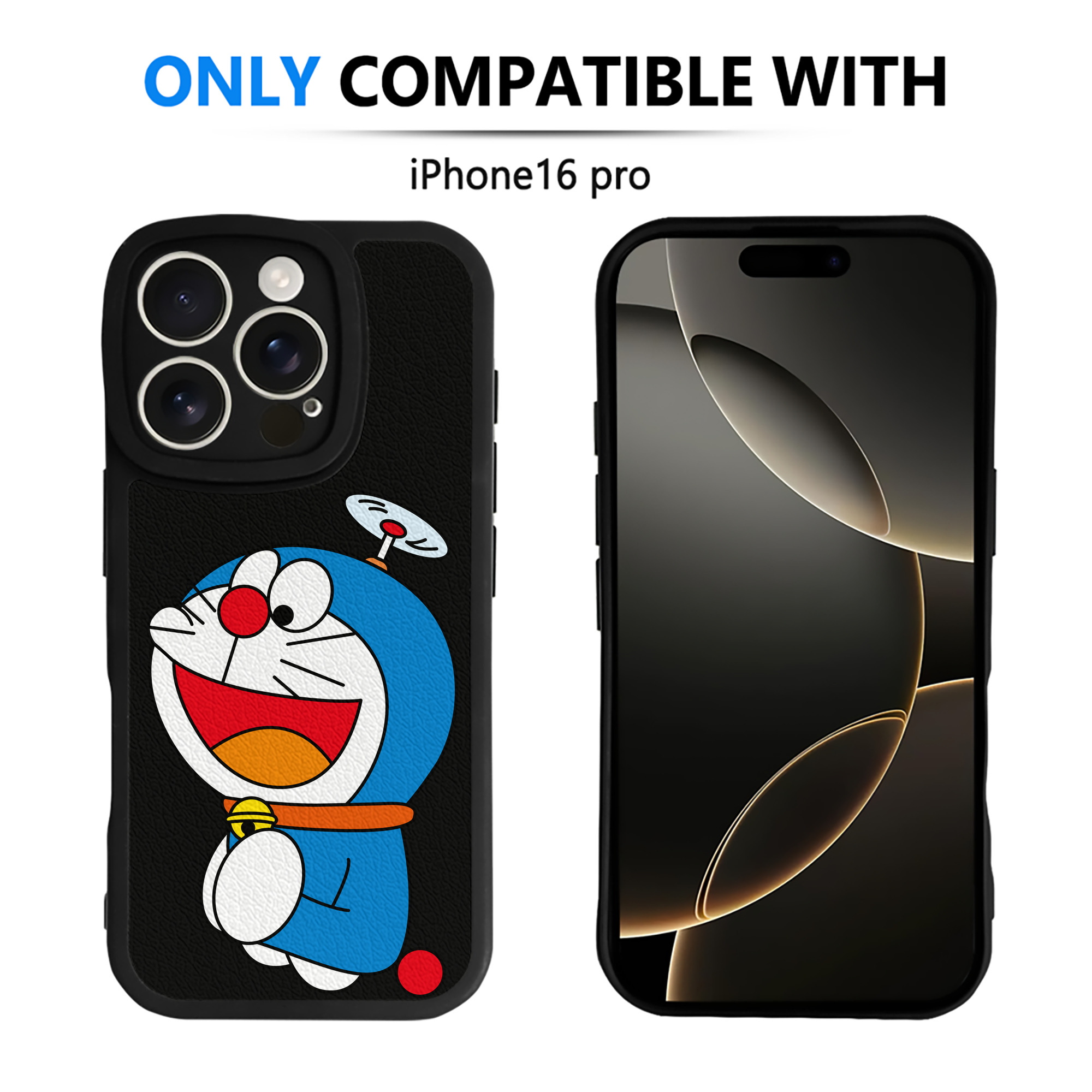 （画像用） ドラえもん Doraemon 【iPhone 16シリーズ対応】シリコンスマホケース（レザー調） 材質：シリコン